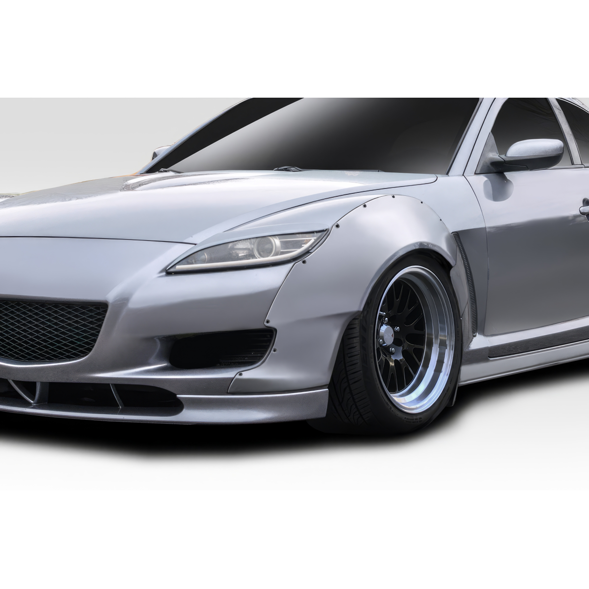 Modify your Mazda RX-8 2004 with our Exterior/Fenders - Three quarter angle view showing front fender flares