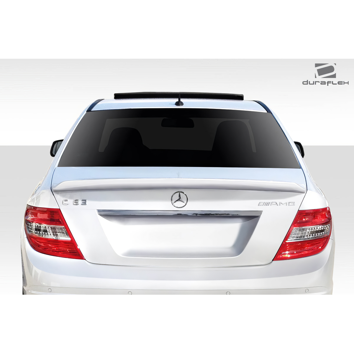 Modify your Mercedes-Benz C300 2008 with our Exterior/Wings - Image shows rear view of vehicle from a slightly elevated angle