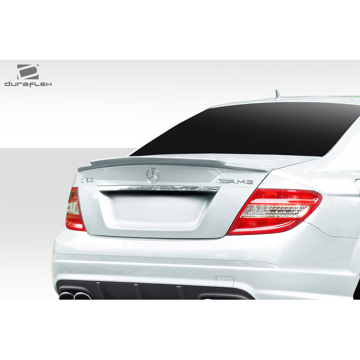 Modify your Mercedes-Benz C300 2008 with our Exterior/Wings - Rear angle view of a Mercedes-Benz C300