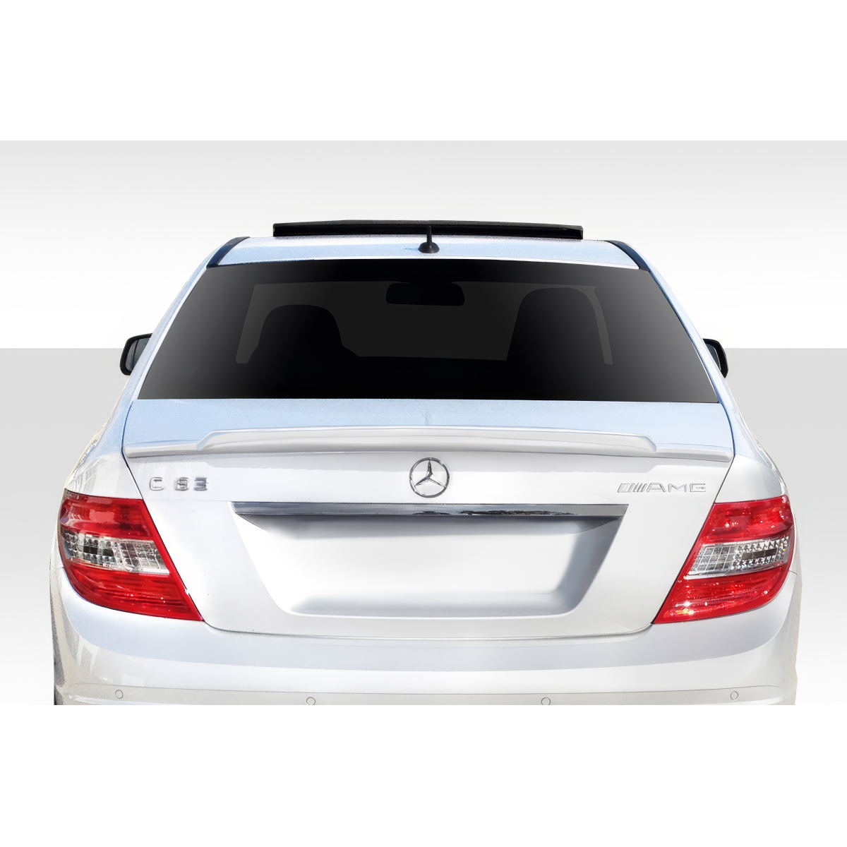 Modify your Mercedes-Benz C300 2008 with our Exterior/Wings - Rear view of vehicle at straight angle