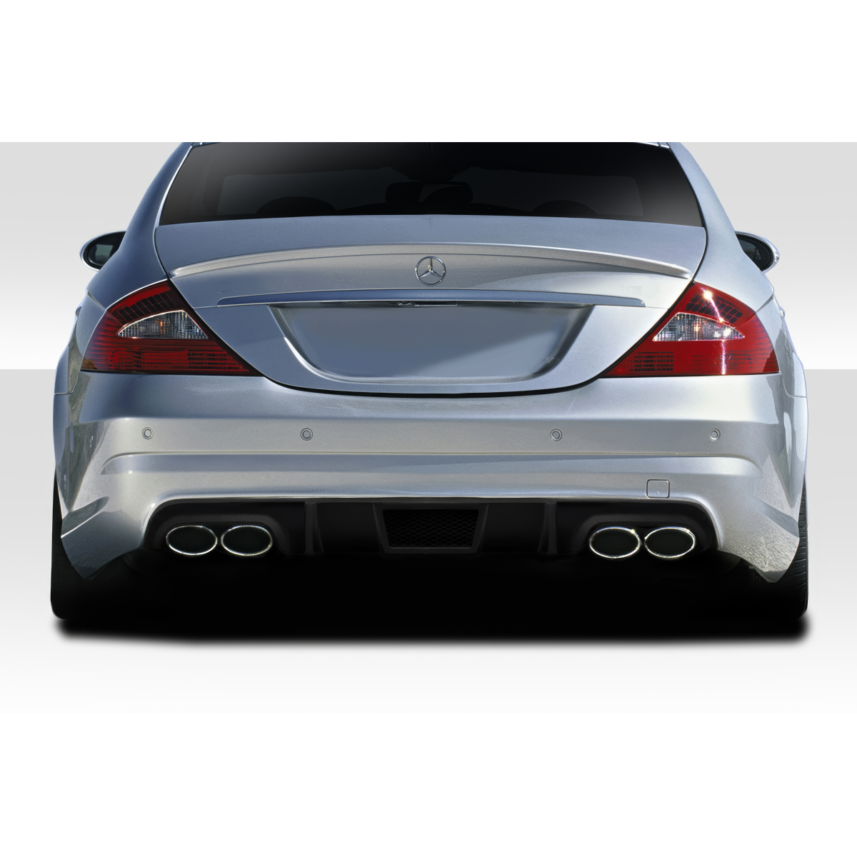 Modify your Mercedes-Benz CLS-Class 2006 with our Exterior/Diffusers - Rear view angled from slightly above