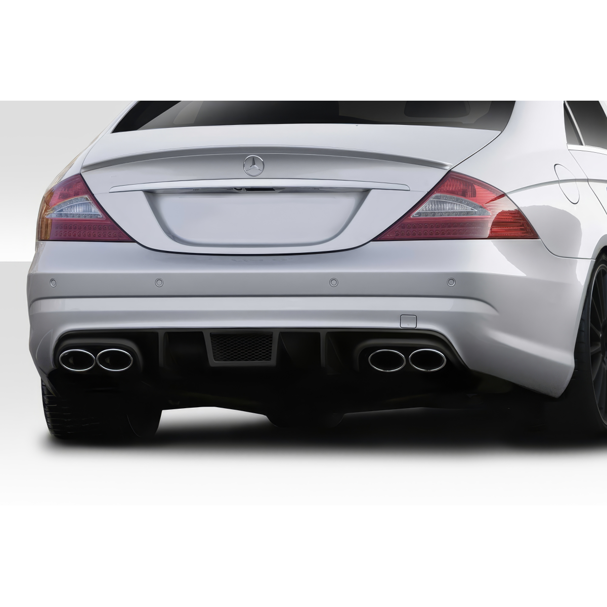 Modify your Mercedes-Benz CLS-Class 2006 with our Exterior/Diffusers - Rear view at slight upward angle