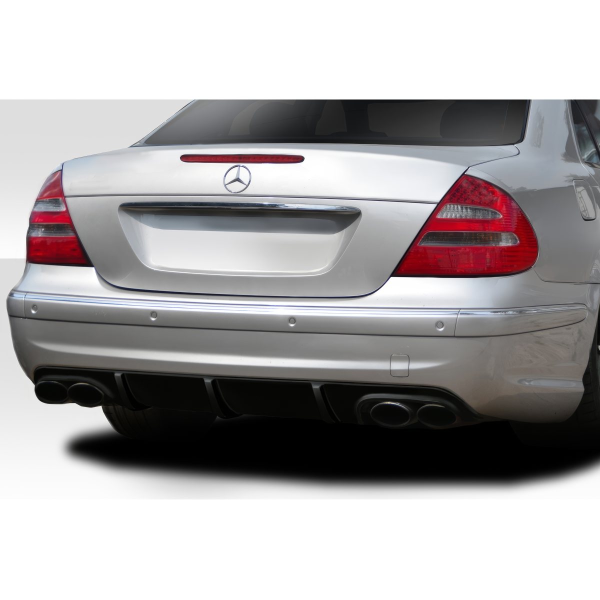 Modify your Mercedes-Benz E55 AMG 2003 with our Exterior/Diffusers - Viewed from rear at a slight angle