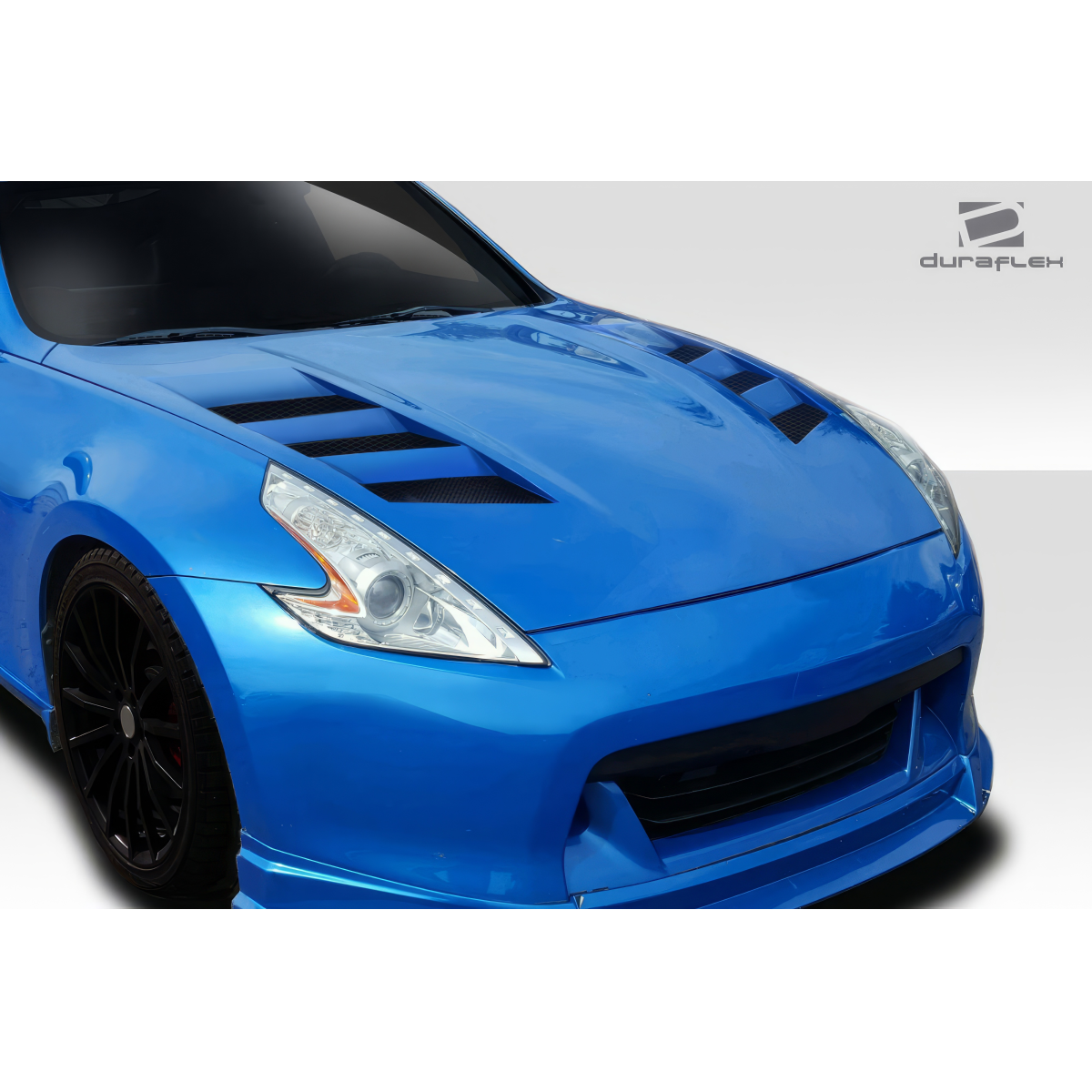 Modify your Nissan 370Z 2009 with our Exterior/Hoods - Front angle view of Nissan 370Z hood