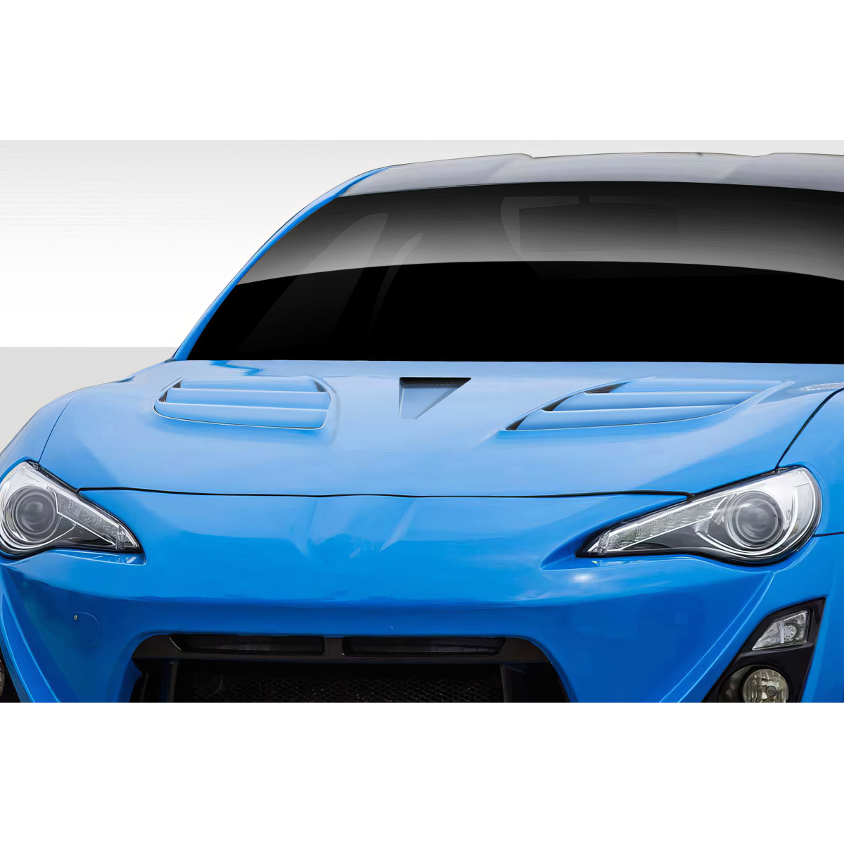 Modify your Subaru BRZ 2013 with our Exterior/Hoods - Front view of the Subaru BRZ hood at a slight angle