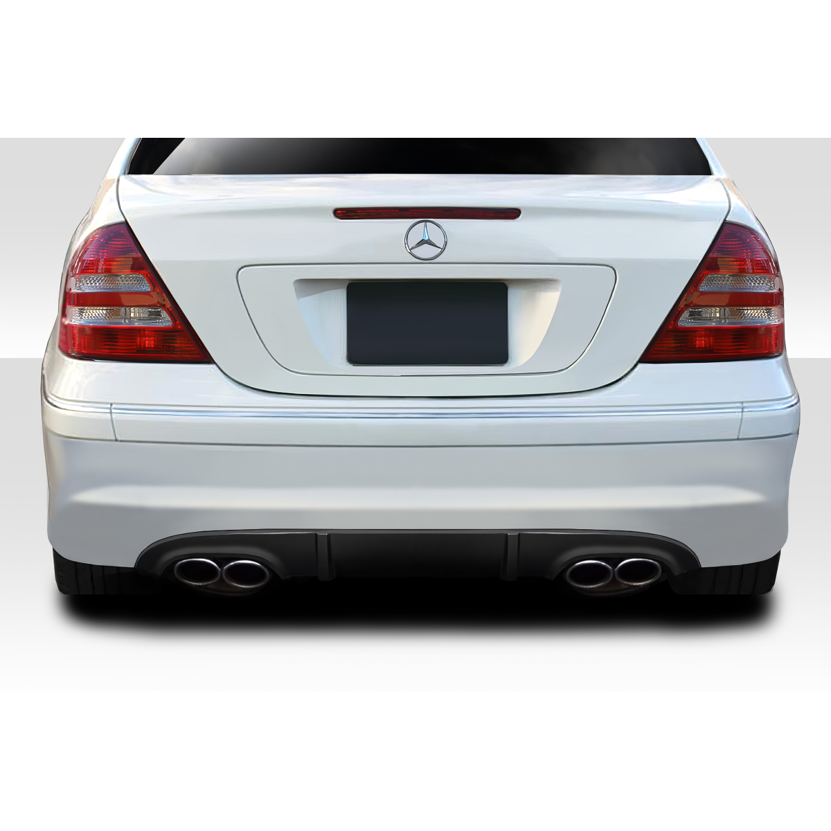 Modify your Mercedes-Benz C230 2001 with our Exterior/Diffusers - Viewed from rear angle showing exhaust and diffuser