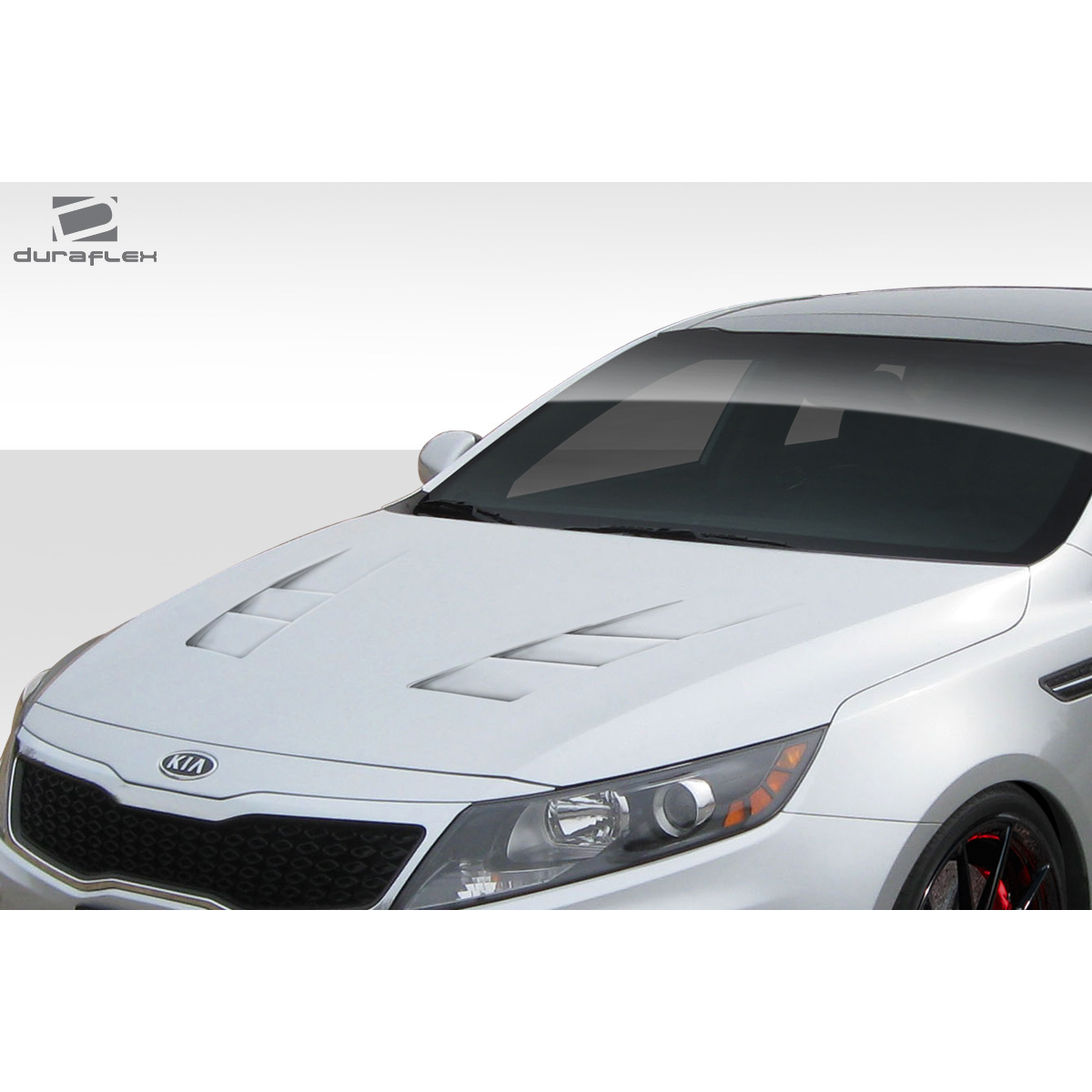 Modify your KIA Optima 2011 with our Exterior/Hoods - Angled from above showcasing the hood design