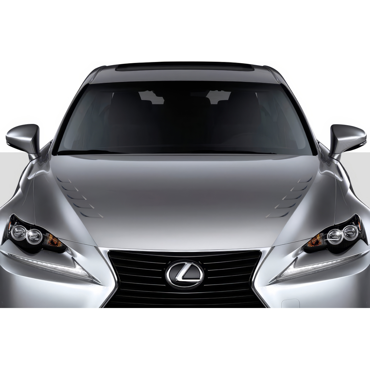 Modify your Lexus IS Series 2014 with our Exterior/Hoods - Front view of vehicle hood at eye level angle