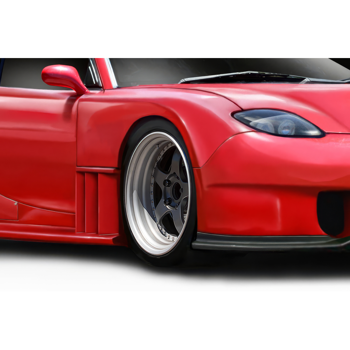 Modify your Mazda RX-7 1993 with our Exterior/Fenders - Close up of fender at low angle perspective