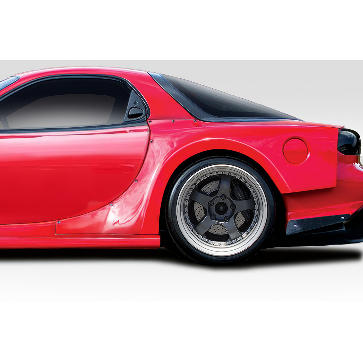 Modify your Mazda RX-7 1993 with our Exterior/Fenders - Side angle view of rear fender flares