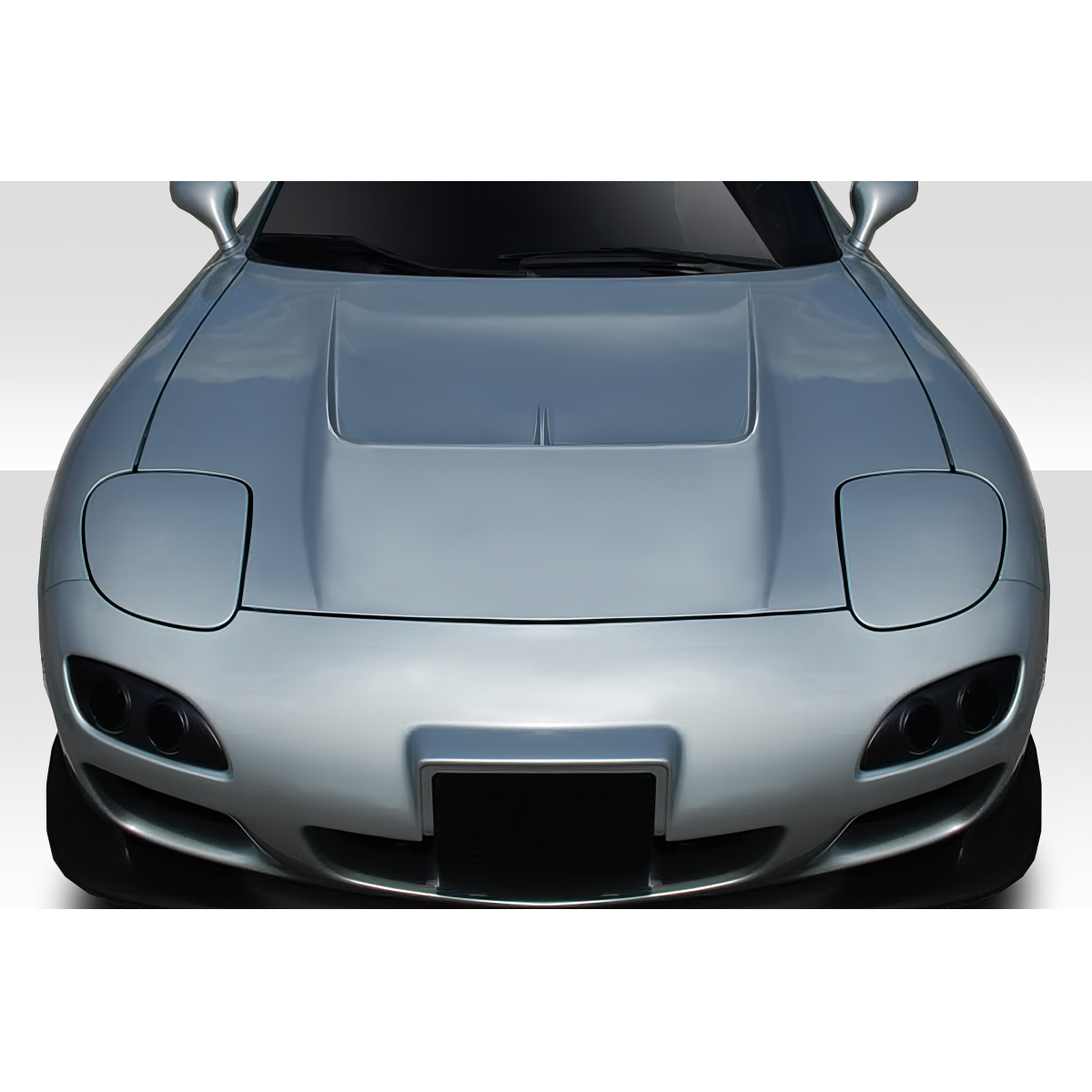 Modify your Mazda RX-7 1993 with our Exterior/Hoods - Front view angle of the vehicle hood