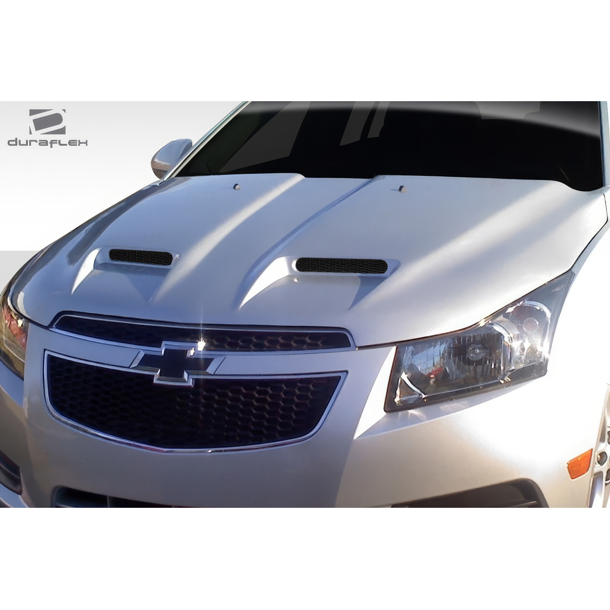 Modify your Chevrolet Cruze 2011 with our Exterior/Hoods - Front view of hood at a slight angle from above