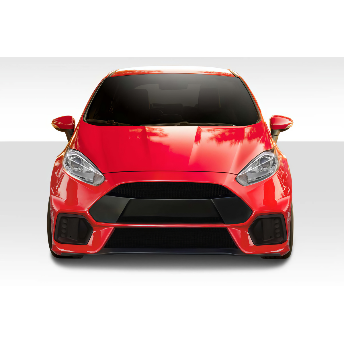 Modify your Ford Fiesta 2014 with our Exterior/Front Bumpers or Lips - Front angle view of the bumper part