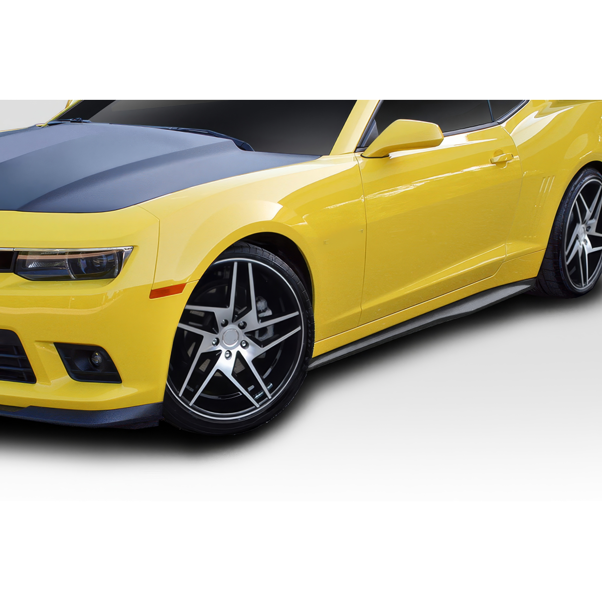 Modify your Chevrolet Camaro 2010 with our Exterior/Side Skirts - Vehicle shown from a low side angle