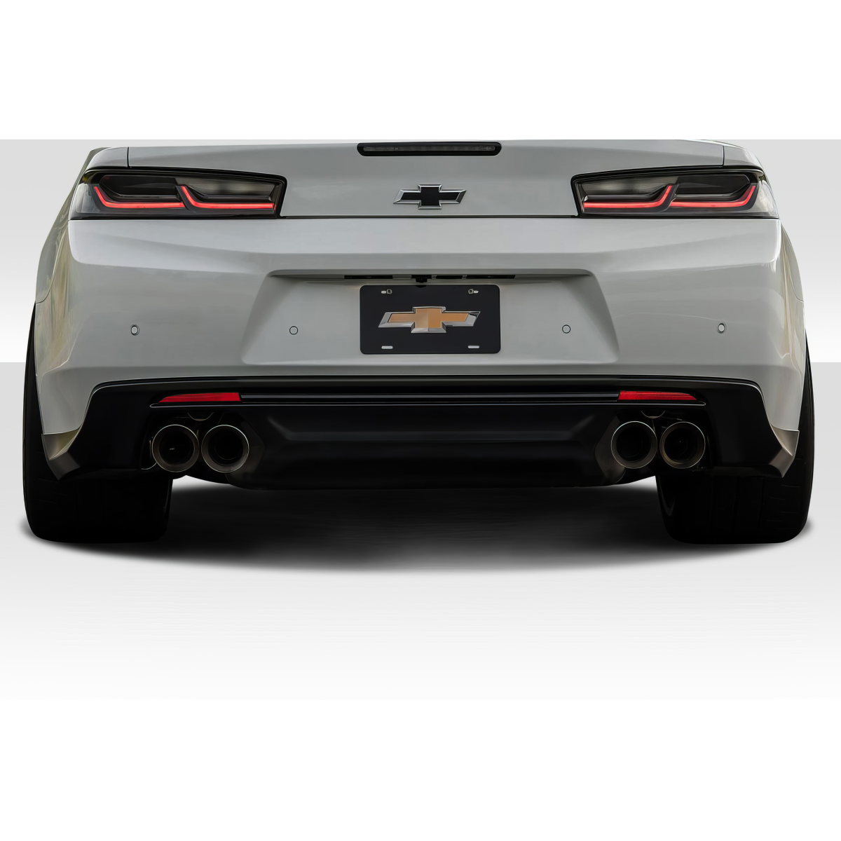 Modify your Chevrolet Camaro 2016 with our Exterior/Diffusers - Rear view of Chevrolet Camaro shown at eye level