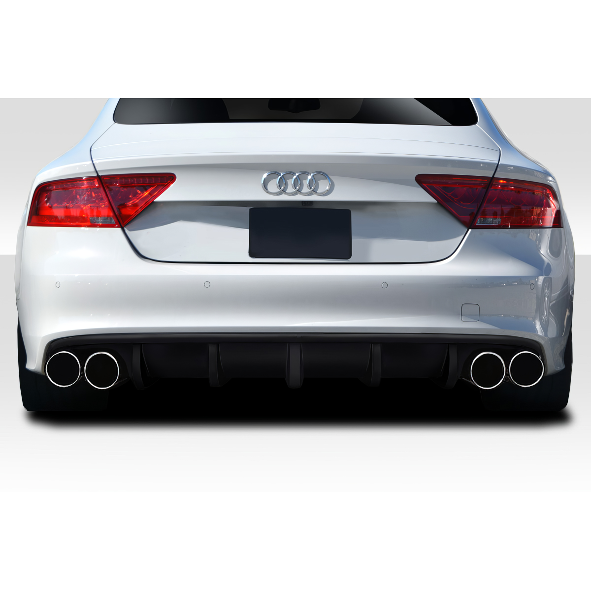 Modify your Audi S7 2012 with our Exterior/Diffusers - Rear view angle of an Audi S7 diffuser