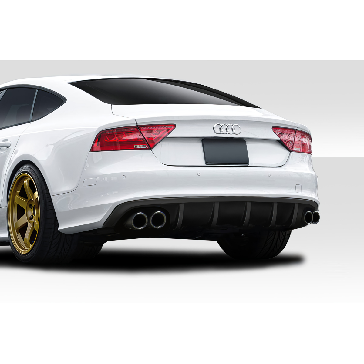 Modify your Audi S7 2012 with our Exterior/Diffusers - Viewed at a slight angle from the rear left