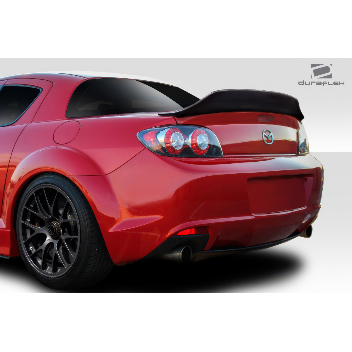 Modify your Mazda RX-8 2004 with our Exterior/Wings - Rear angle of vehicle showing wing and taillights