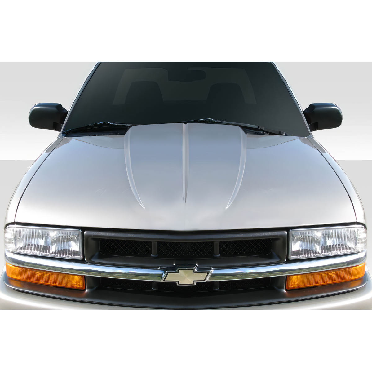 Modify your Chevrolet Blazer 1994 with our Exterior/Hoods - Front view of Chevrolet Blazer cowl hood