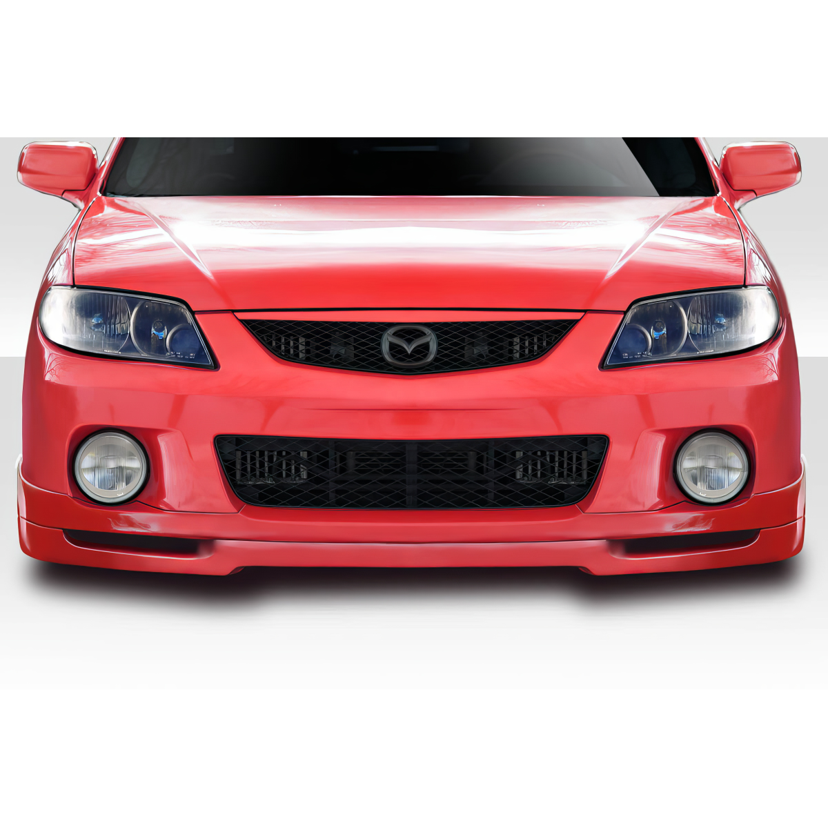 Modify your Mazda Protege 2001 with our Exterior/Front Bumpers or Lips - Front angle view of the Mazda Protege