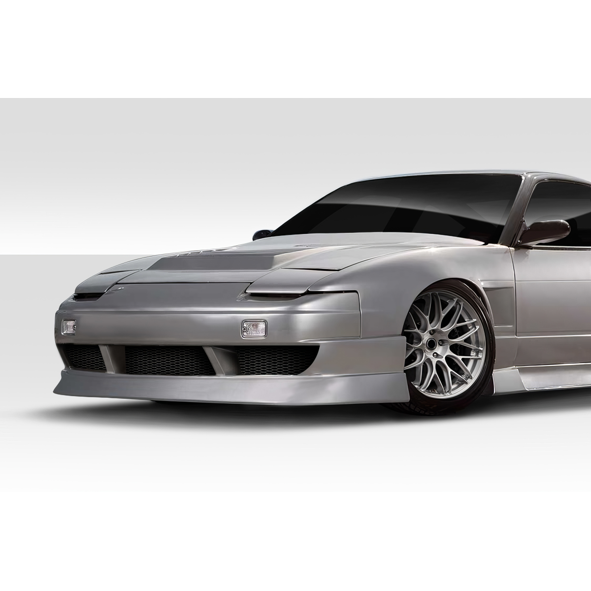 Modify your Nissan 240SX 1989 with our Exterior/Front Bumpers or Lips - The angle is a low front three quarter view