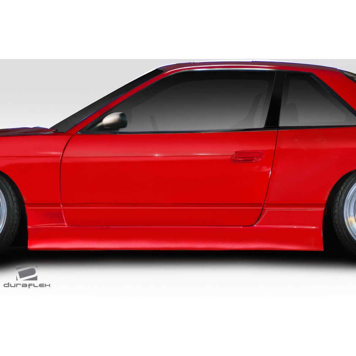 Modify your Nissan 240SX 1989 with our Exterior/Side Skirts - Side view showcasing sleek design and contours