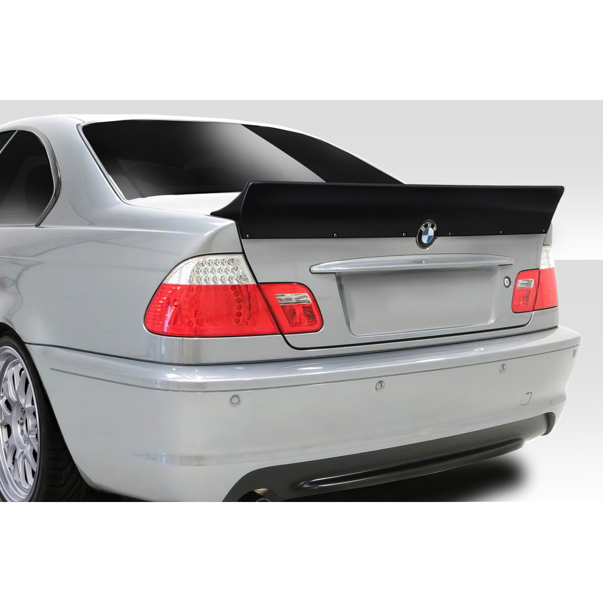 Modify your BMW 3-Series 1999 with our Exterior/Wings - Rear view angle showing Duraflex wing spoiler
