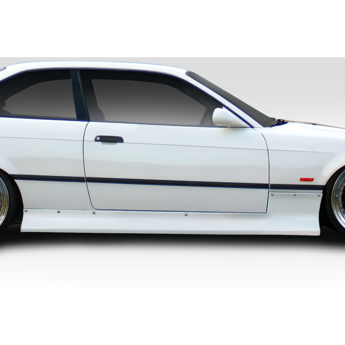 Modify your BMW 3-Series 1992 with our Exterior/Side Skirts - Side view of vehicle showing side skirts