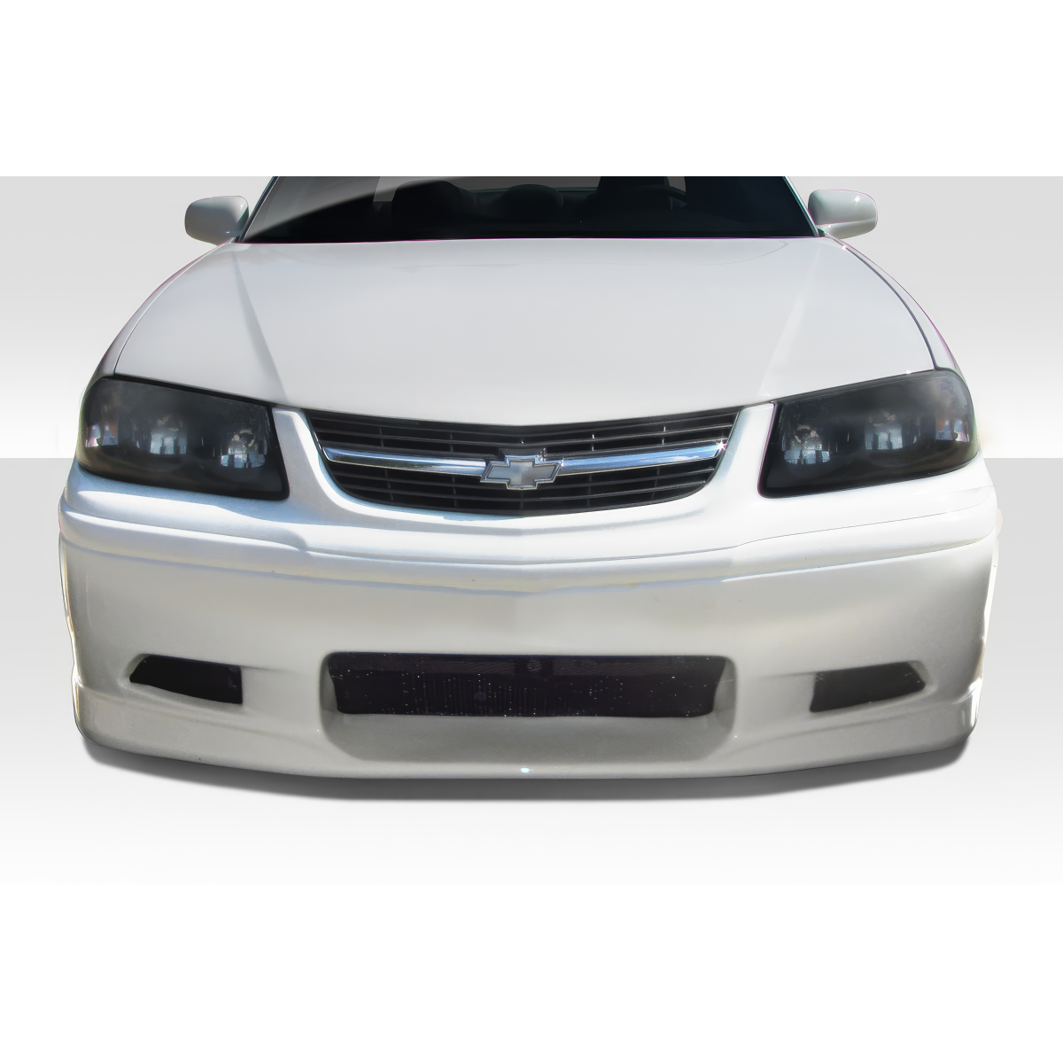 Modify your Chevrolet Impala 2000 with our Exterior/Front Bumpers or Lips - Front view of a Chevrolet Impala at eye level