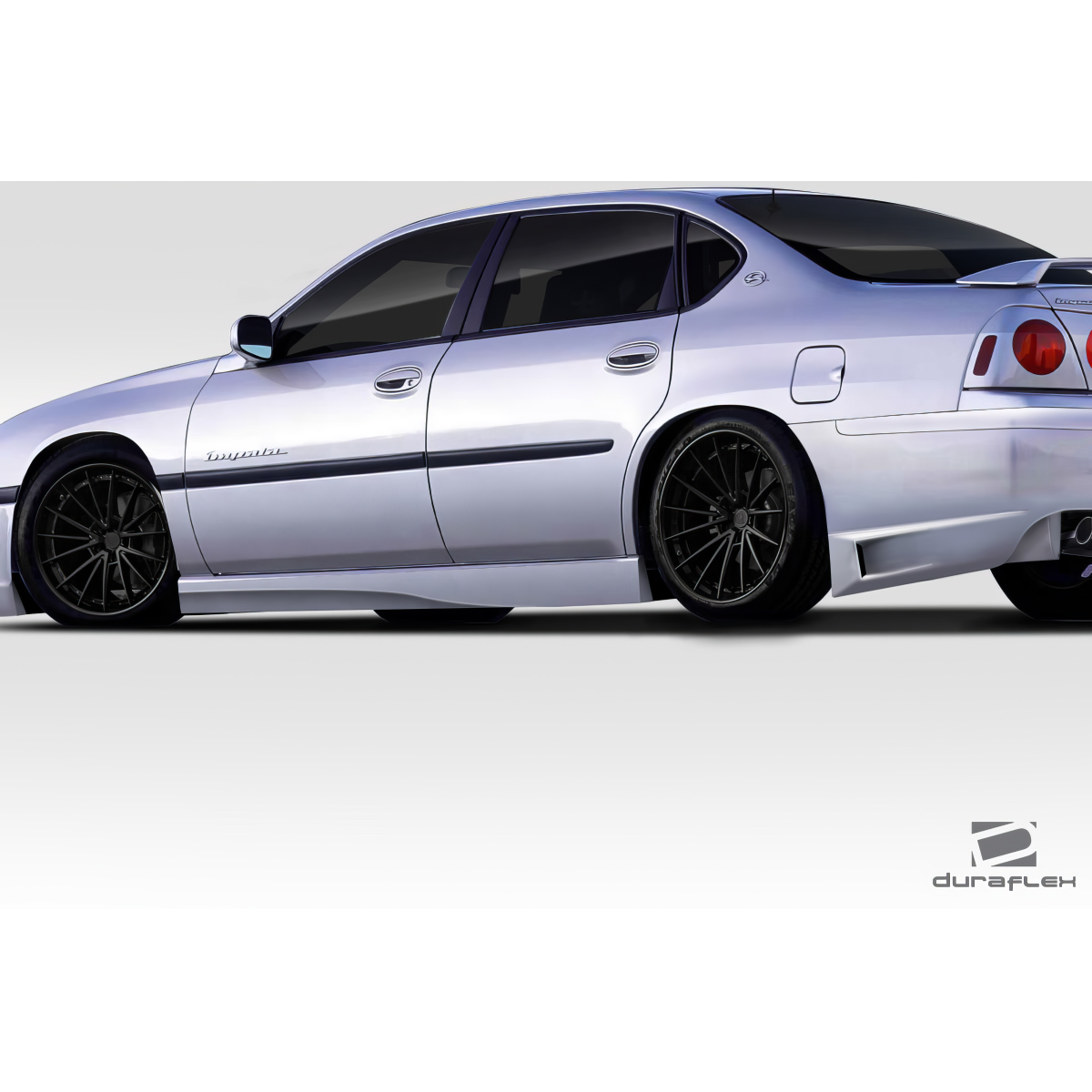 Modify your Chevrolet Impala 2000 with our Exterior/Side Skirts - Side angle view of a modified Chevrolet Impala