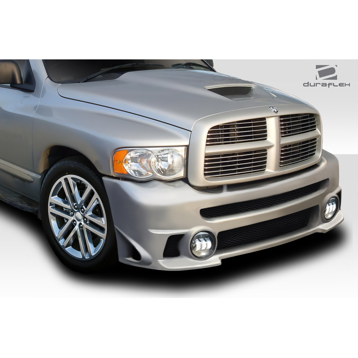 Modify your Dodge Ram 2002 with our Exterior/Front Bumpers or Lips - Front angle view of the Dodge Ram bumper