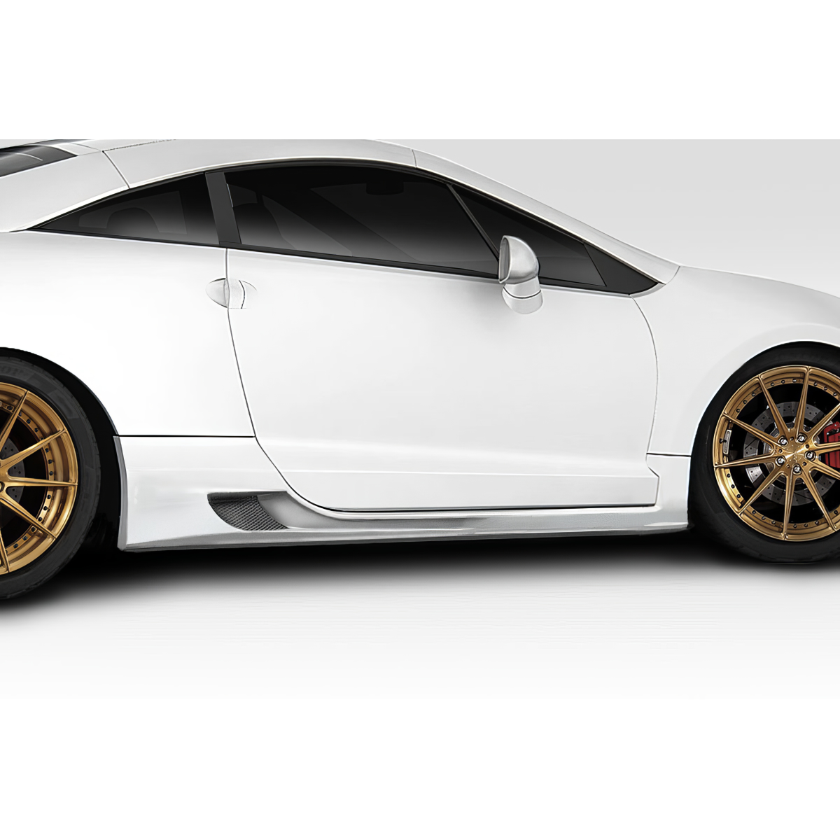 Modify your Mitsubishi Eclipse 2006 with our Exterior/Side Skirts - Side view of car showing side skirts and wheels