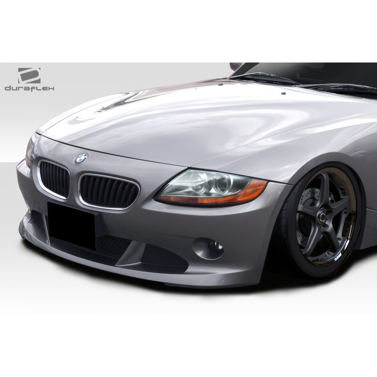 Modify your BMW Z4 2003 with our Exterior/Front Bumpers or Lips - Front view at a low angle focusing on bumper design