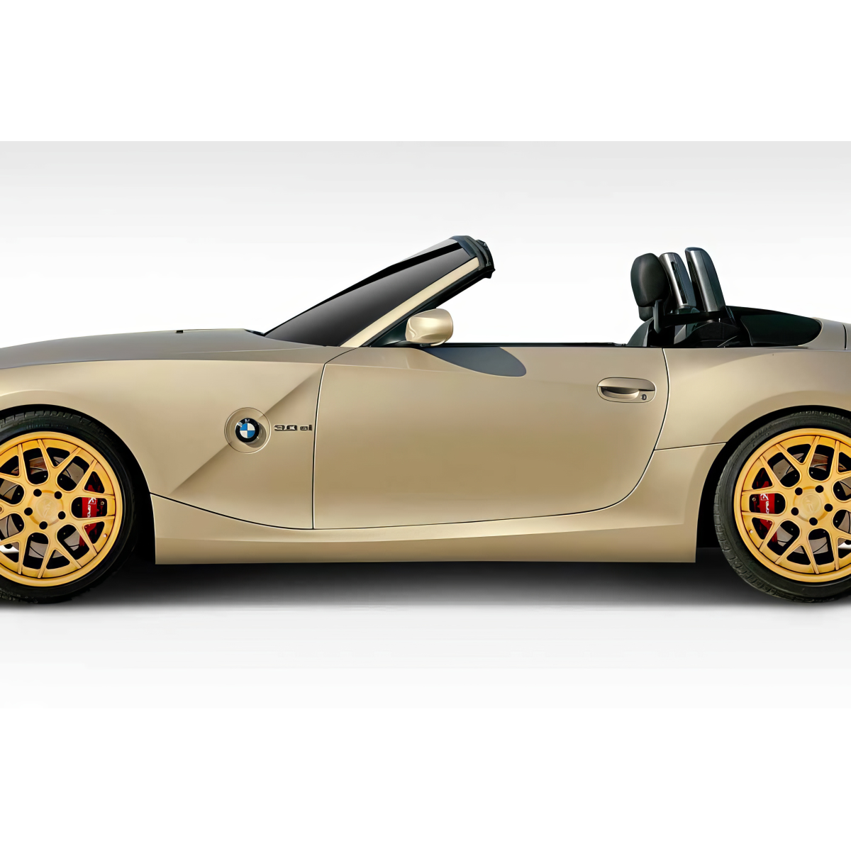 Modify your BMW Z4 2003 with our Exterior/Side Skirts - Side angle view of the BMW Z4 convertible