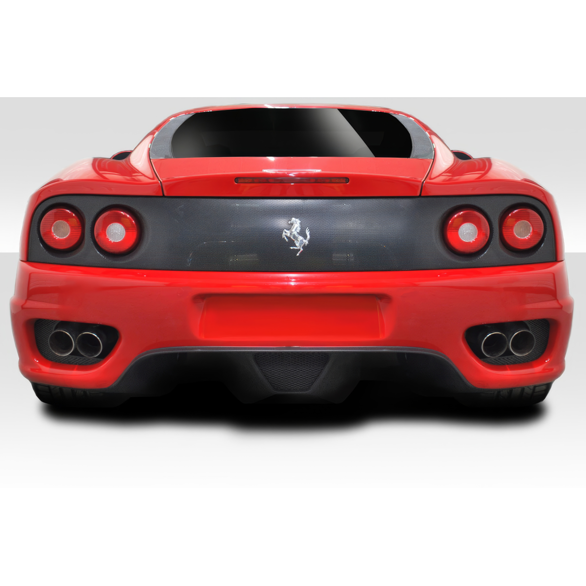 Modify your Ferrari 360 1999 with our Exterior/Rear Bumpers or Lips - Rear view at a straight on angle