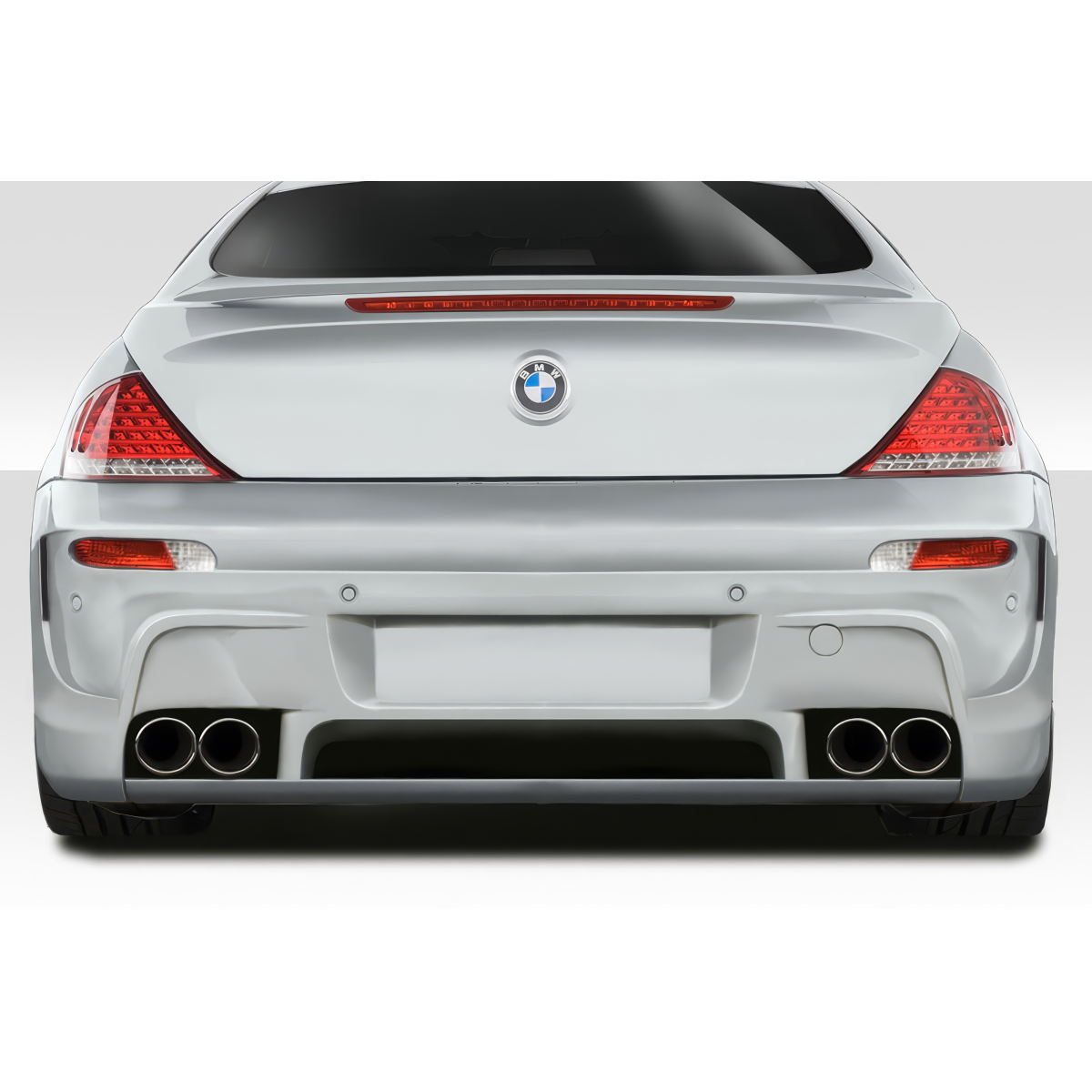 Modify your BMW 6-Series 2004 with our Exterior/Rear Bumpers or Lips - Rear view of car from slightly low angle