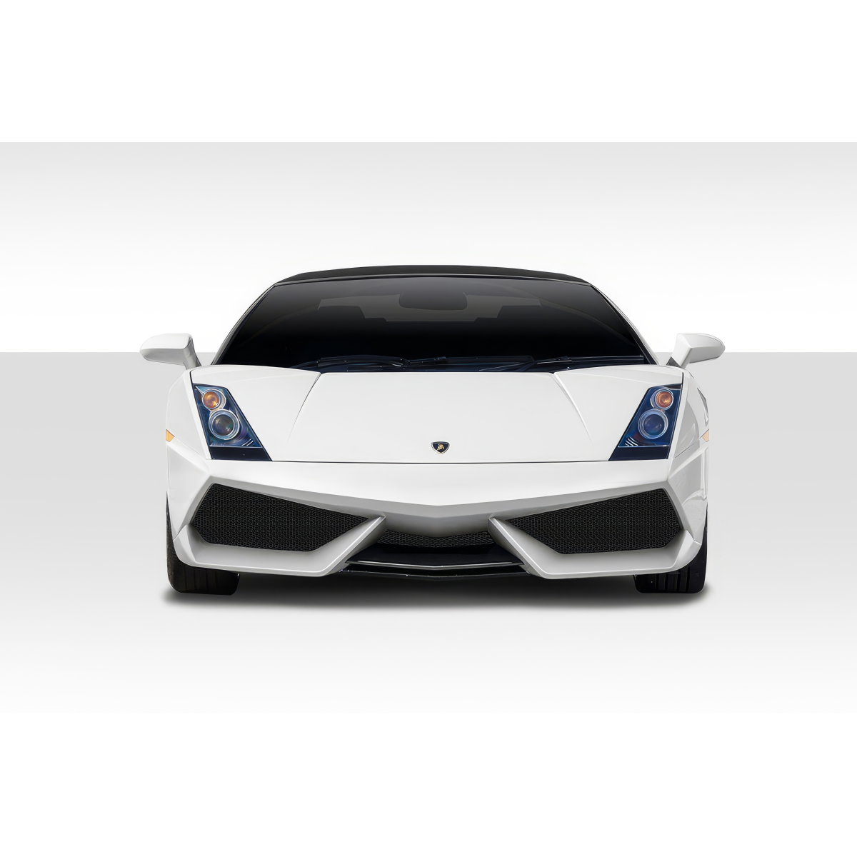 Modify your Lamborghini Gallardo 2004 with our Exterior/Front Bumpers or Lips - Front view of vehicle at eye level angle