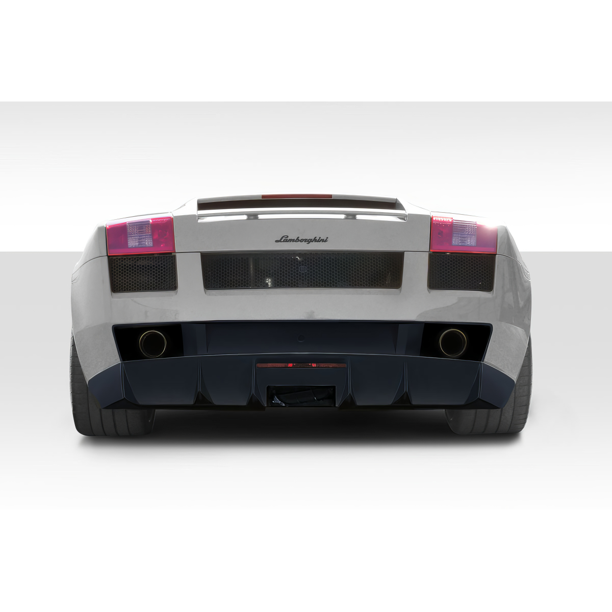 Modify your Lamborghini Gallardo 2004 with our Exterior/Rear Bumpers or Lips - View from rear slightly elevated angle