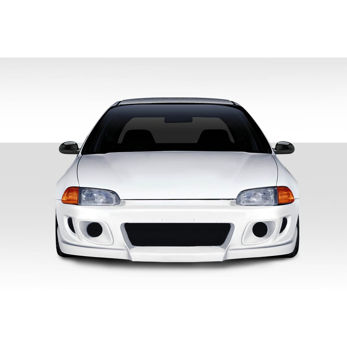 Modify your Honda Civic 1992 with our Exterior/Front Bumpers or Lips - Front view of the bumper part at a straight angle