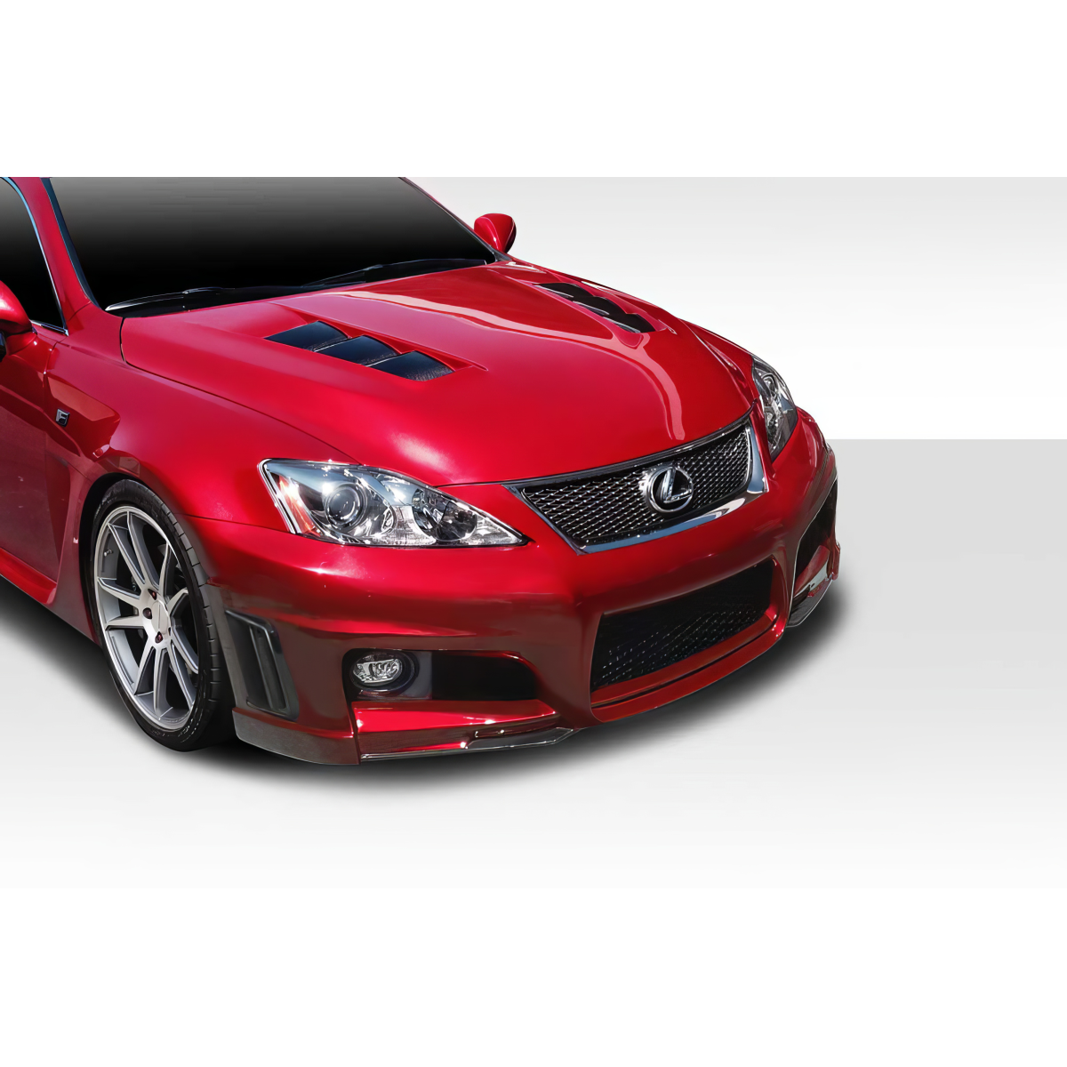 Modify your Lexus IS F 2008 with our Exterior/Front Bumpers or Lips - Front angle view of the Lexus IS F bumper