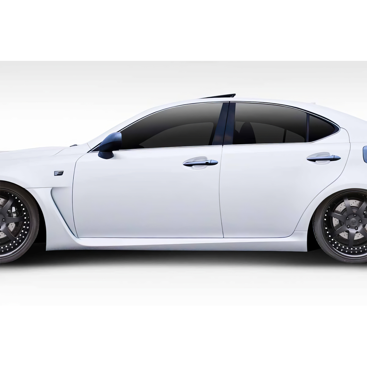 Modify your Lexus IS F 2008 with our Exterior/Side Skirts - Side profile view of vehicle part