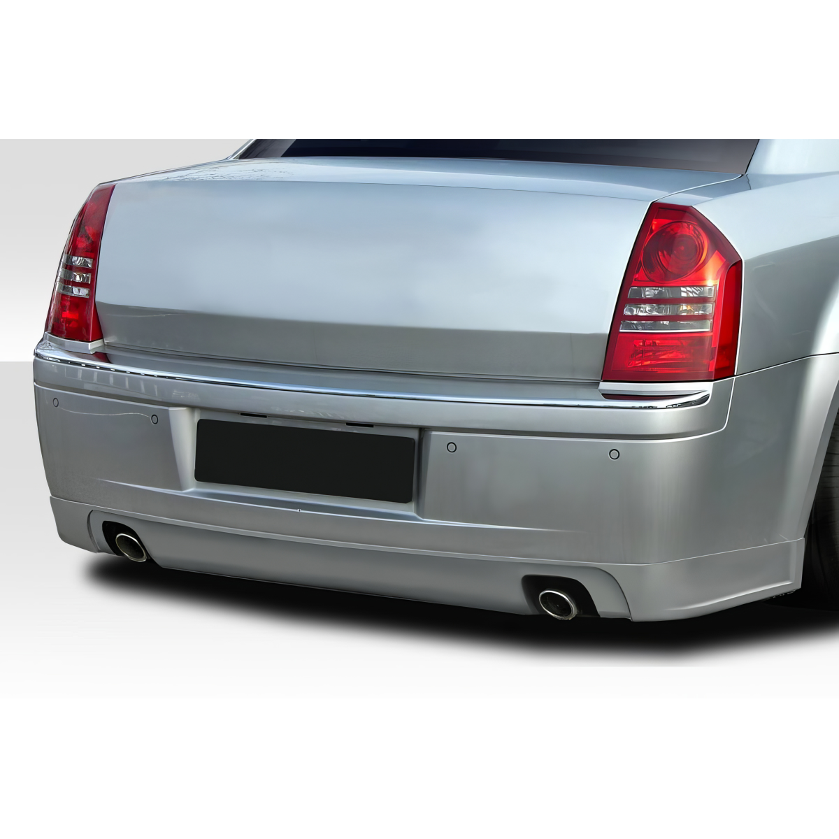 Modify your Chrysler 300 2005 with our Exterior/Rear Bumpers or Lips - Rear view at a slight angle showing bumper style