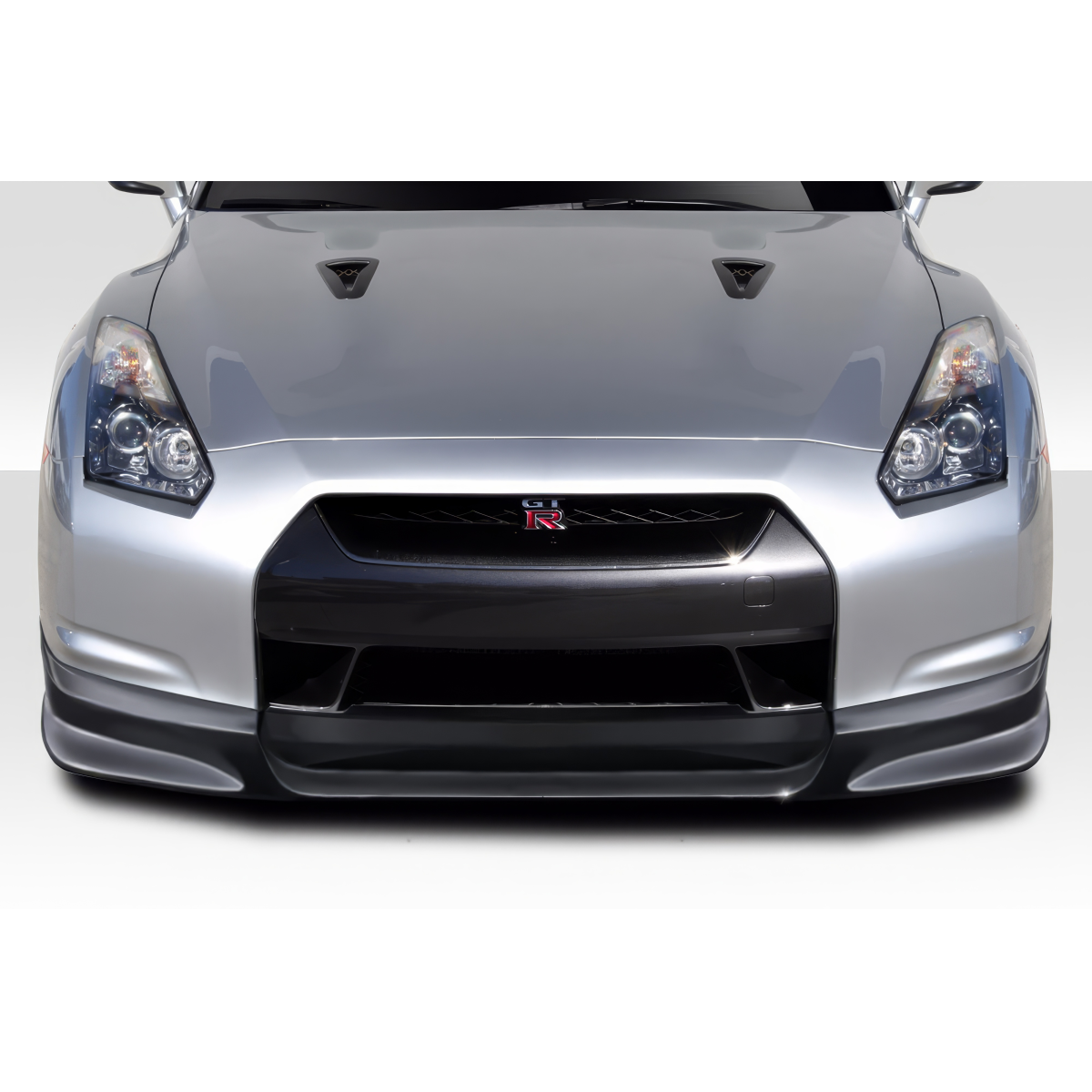 Modify your Nissan GT-R 2009 with our Exterior/Front Bumpers or Lips - Front view of a car at eye level angle