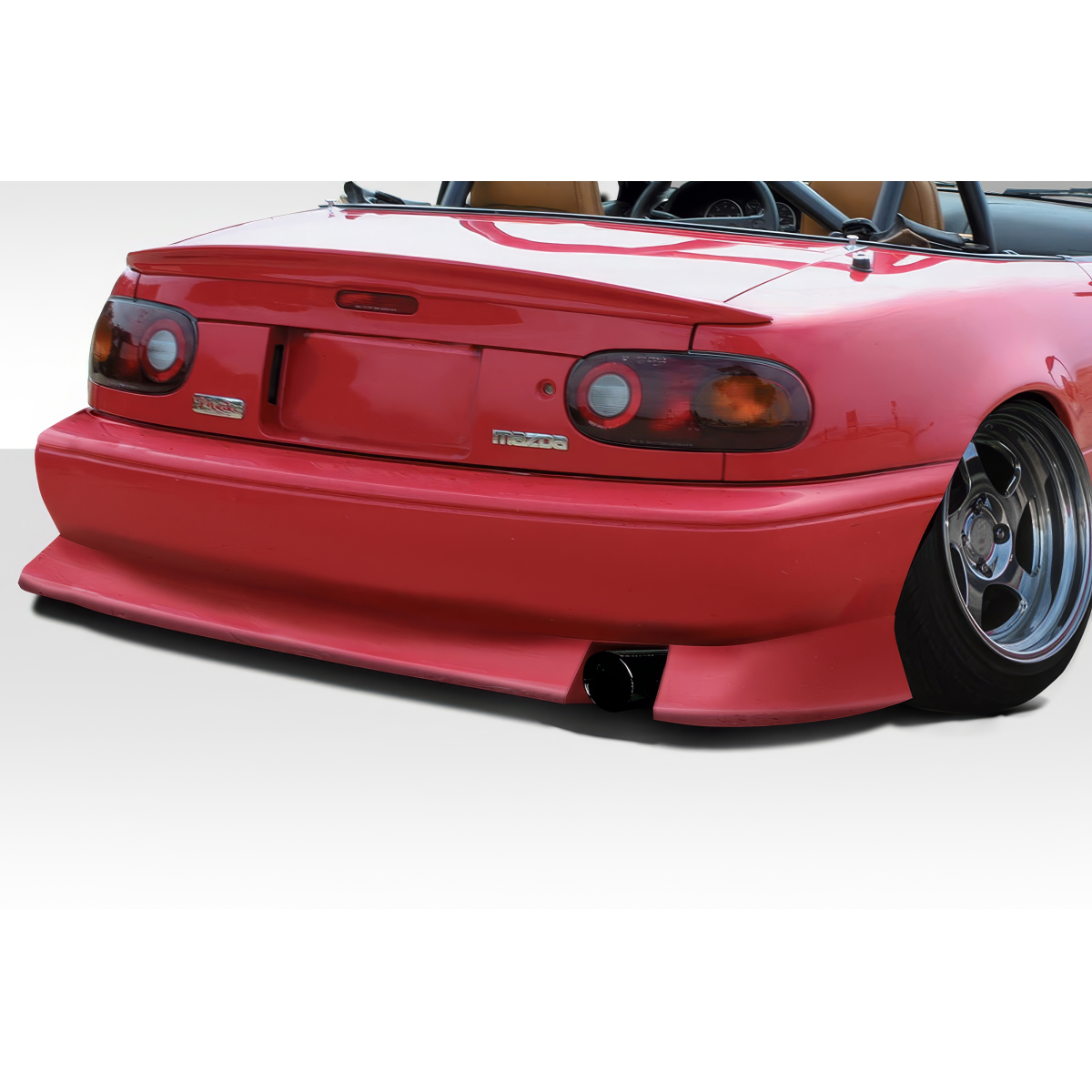 Modify your Mazda Miata 1990 with our Exterior/Rear Bumpers or Lips - Rear view at slightly below eye level