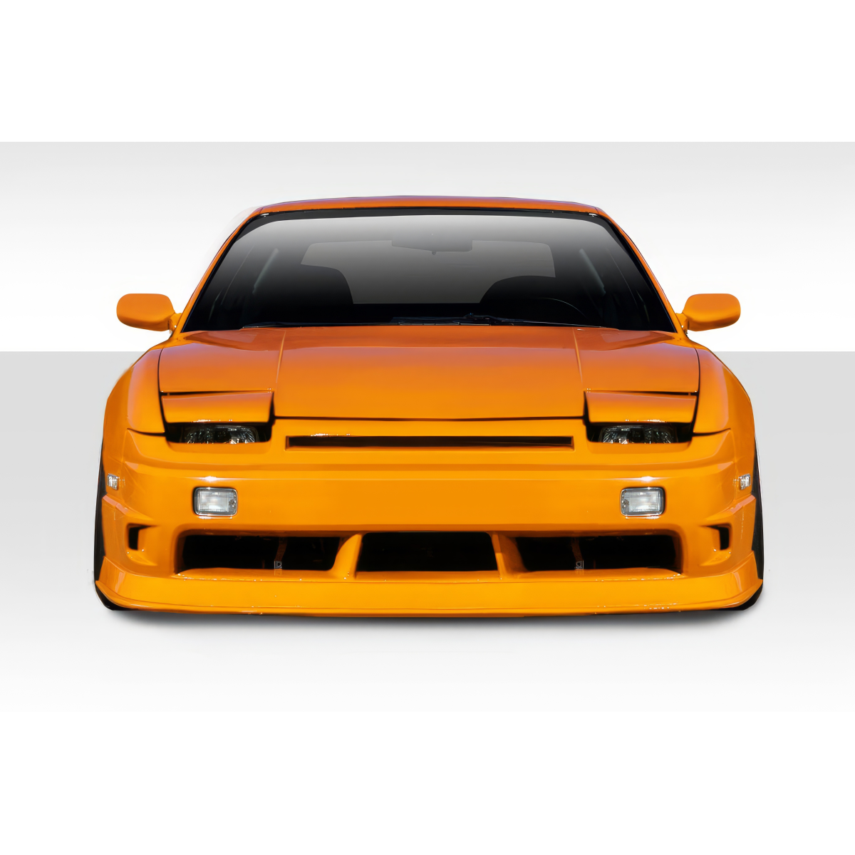 Modify your Nissan 240SX 1989 with our Exterior/Front Bumpers - Front view of a modified Nissan 240SX
