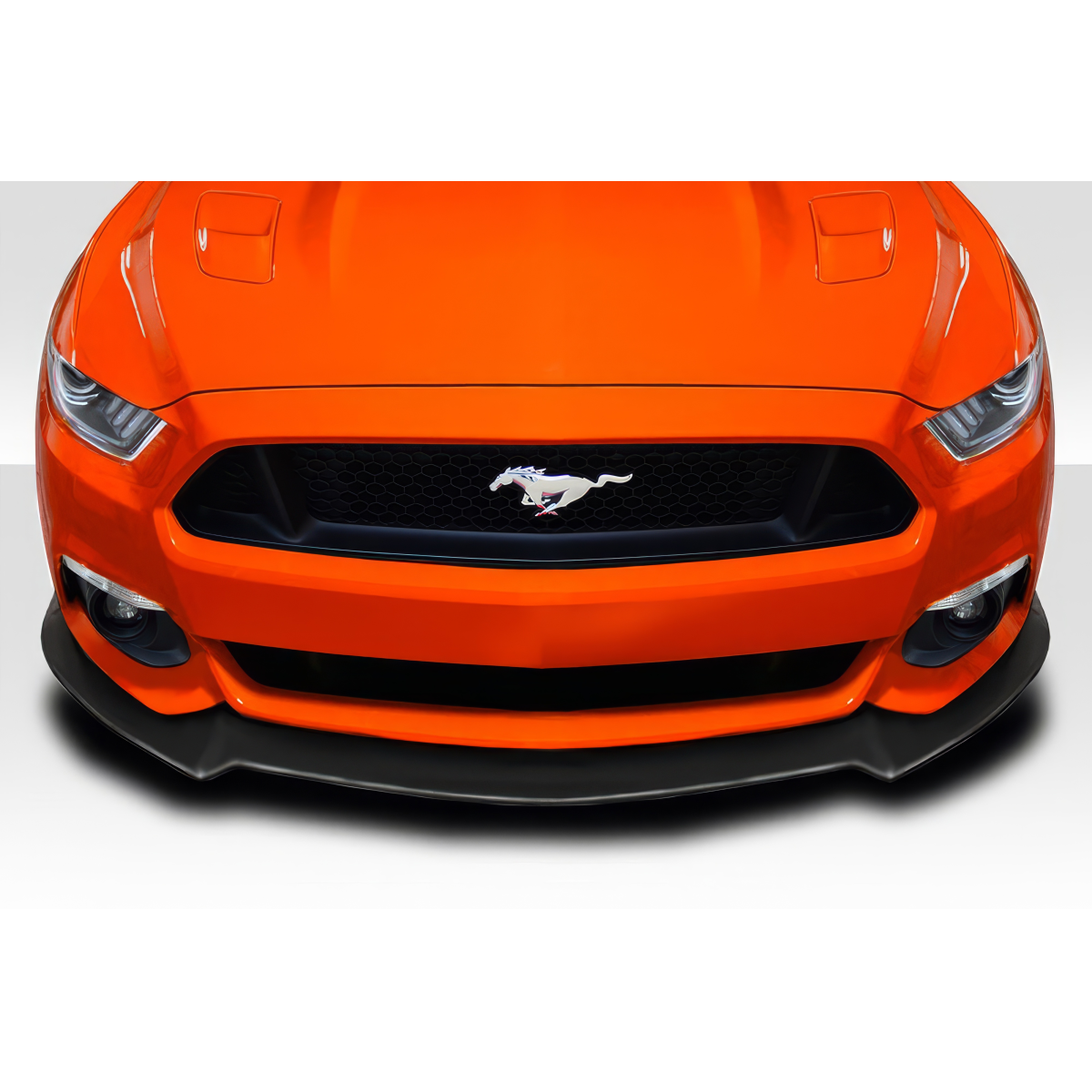 Modify your Ford Mustang 2015 with our Exterior/Front Lips - Front view of vehicle showing the bumper angle