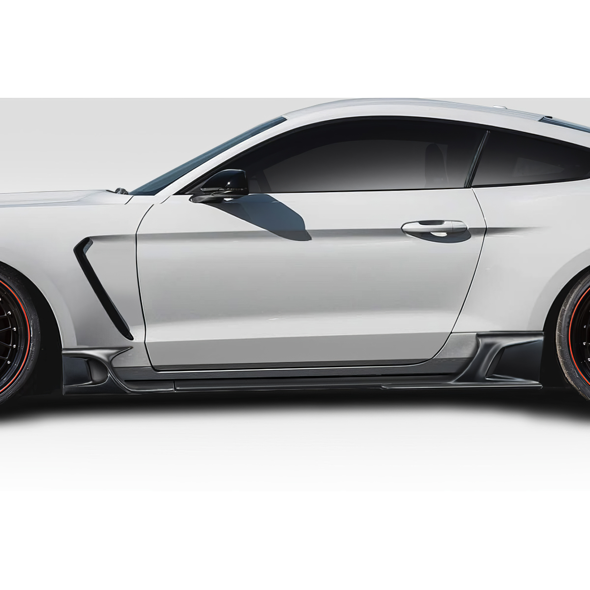 Modify your Ford Mustang 2015 with our Exterior/Side Skirts - Side view of vehicle showing side skirts angle