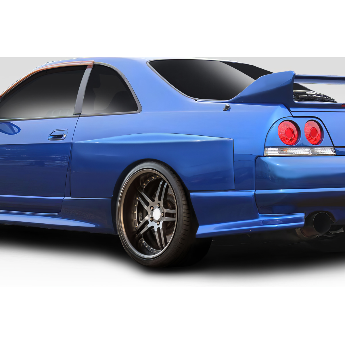 Modify your Nissan Skyline 1995 with our Exterior/Fenders - Image shows rear fender flares at an angle from side