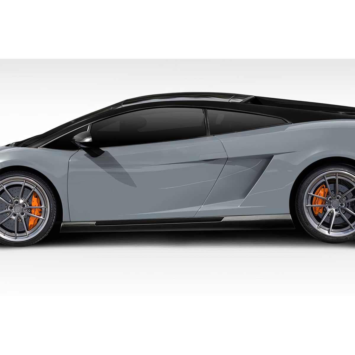 Modify your Lamborghini Gallardo 2004 with our Exterior/Side Skirts - Side view angle of vehicle with detailed design