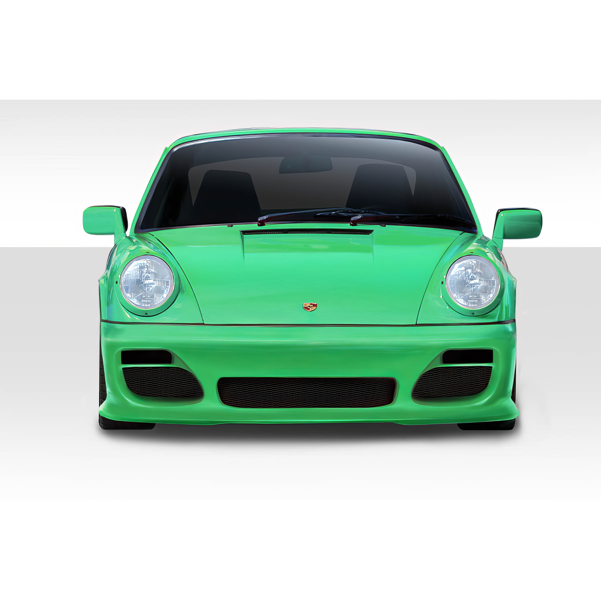 Modify your Porsche 911 1989 with our Exterior/Front Bumpers - Front view of the vehicle at a straight angle